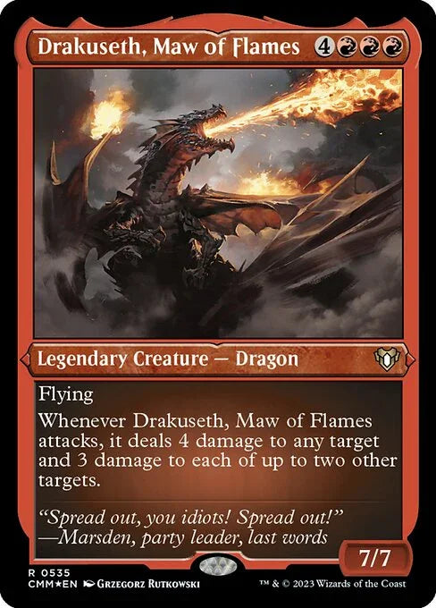 [Foil Etched] CMM 535 Drakuseth, Maw of Flames (Foil Etched) R