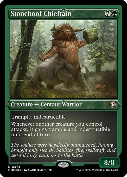 [Foil Etched] CMM 573 Stonehoof Chieftain (Foil Etched) R