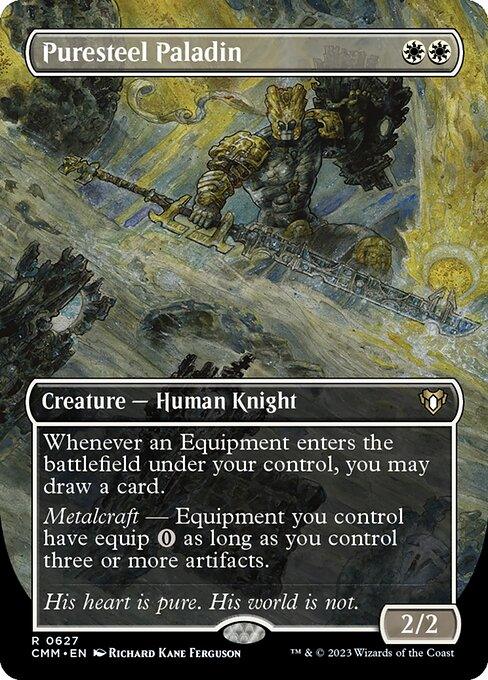 [Foil] CMM 627 Puresteel Paladin (Borderless) R