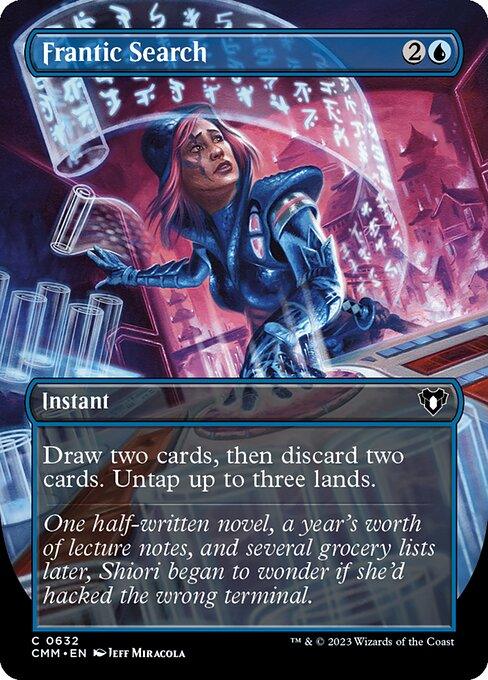 [Foil] CMM 632 Frantic Search (Borderless) C