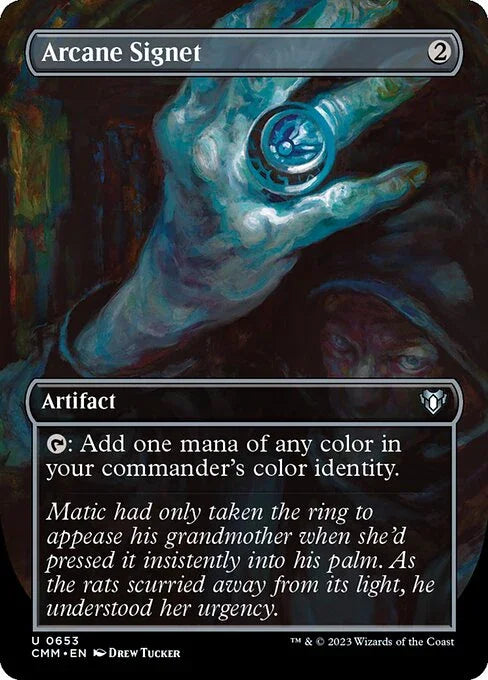 [Foil] CMM 653 Arcane Signet (Borderless) U