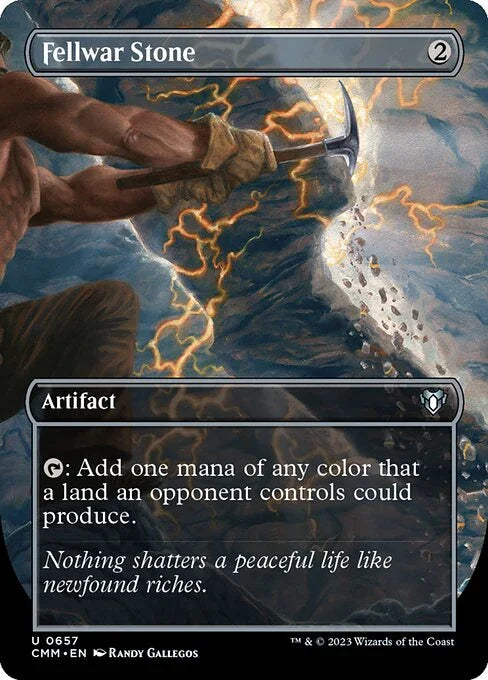 [Foil] CMM 657 Fellwar Stone (Borderless) U
