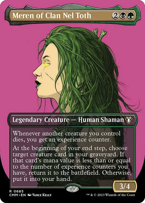 [Foil] CMM 685 Meren of Clan Nel Toth (Borderless) R