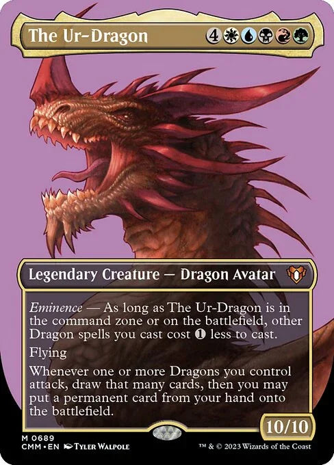 [Foil] CMM 689 The Ur-Dragon (Borderless) M
