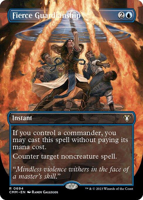 [Foil] CMM 694 Fierce Guardianship (Borderless) R