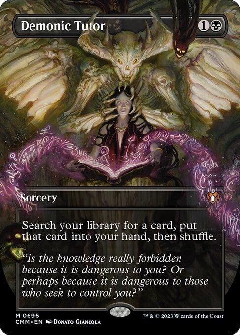 [Foil] CMM 696 Demonic Tutor (Borderless) M