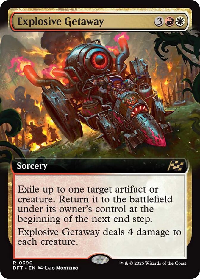 [Foil] DFT 390 Explosive Getaway (0390 - Extended Art) R
