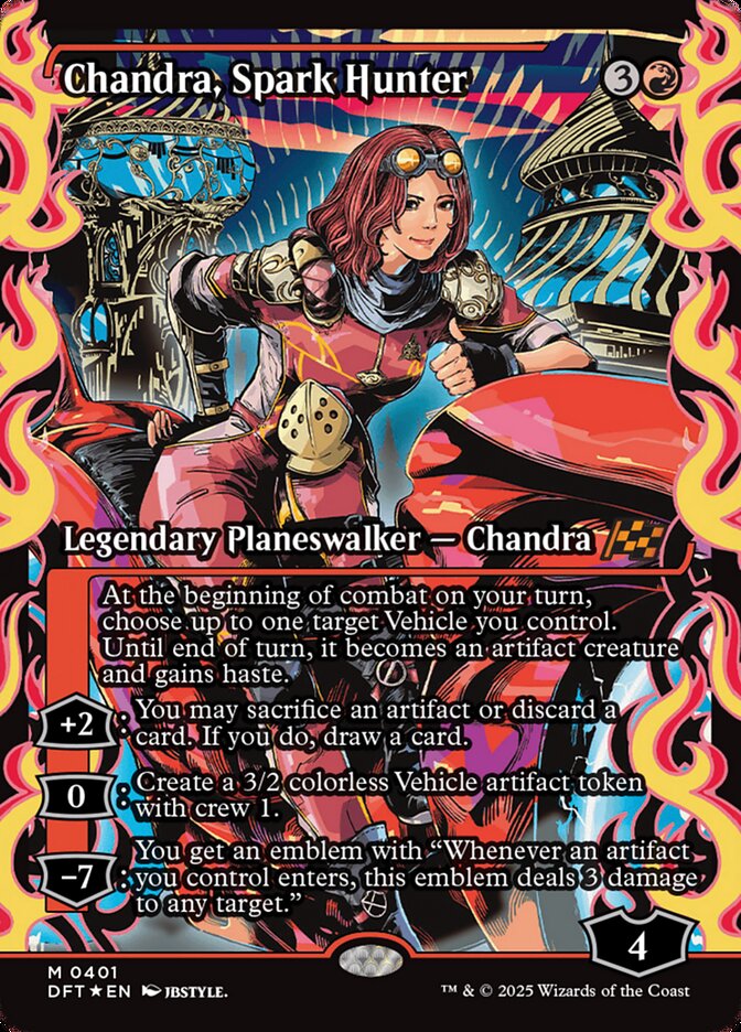 [Foil] DFT 401 Chandra, Spark Hunter (0401 - Japan Showcase) M