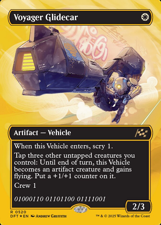 [Foil] DFT 520 Voyager Glidecar (0520 - Borderless First-Place Foil) R