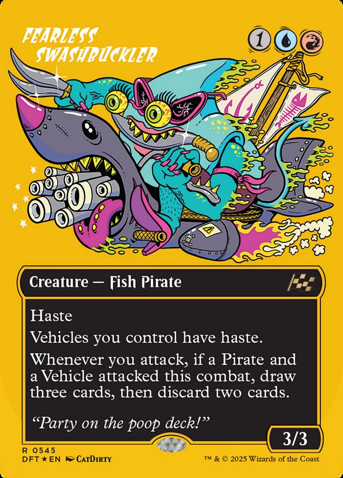 [Foil] DFT 545 Fearless Swashbuckler (0545 - Borderless First-Place Foil) R