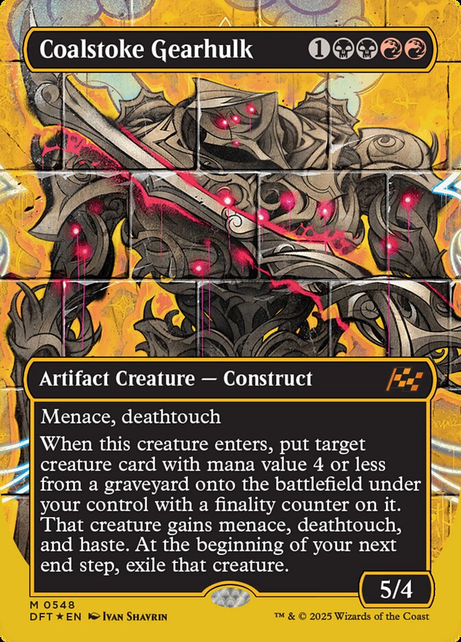 [Foil] DFT 548 Coalstoke Gearhulk (0548 - Borderless First-Place Foil) M