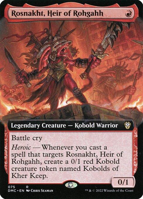 [Foil] DMC 075 Rosnakht, Heir of Rohgahh (Extended Art) R