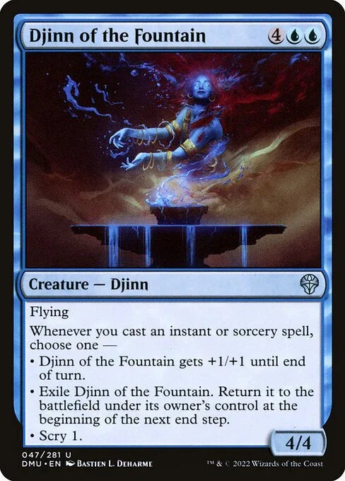 [Foil] DMU 047 Djinn of the Fountain U