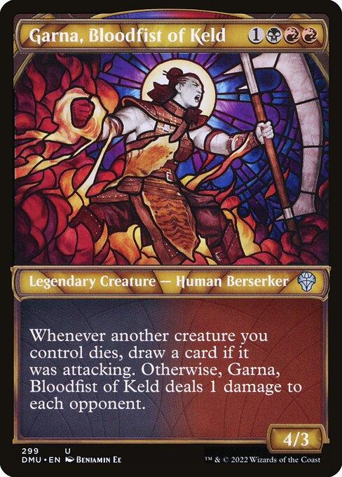 [Foil] DMU 299 Garna, Bloodfist of Keld (Showcase) U