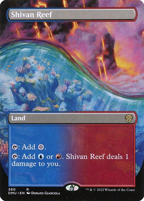 [Foil] DMU 380 Shivan Reef (Borderless) R