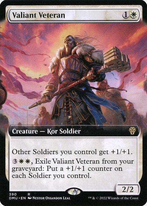 [Foil] DMU 390 Valiant Veteran (Extended Art) R