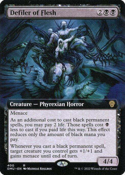[Foil] DMU 400 Defiler of Flesh (Extended Art) R