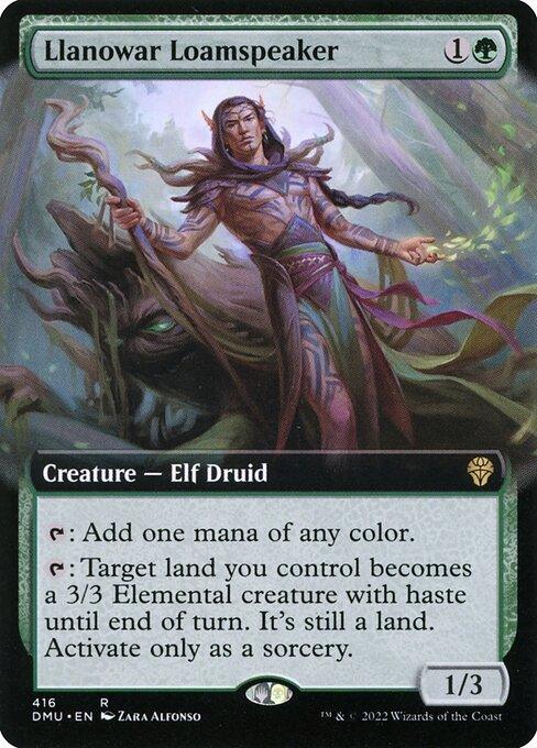 [Foil] DMU 416 Llanowar Loamspeaker (Extended Art) R
