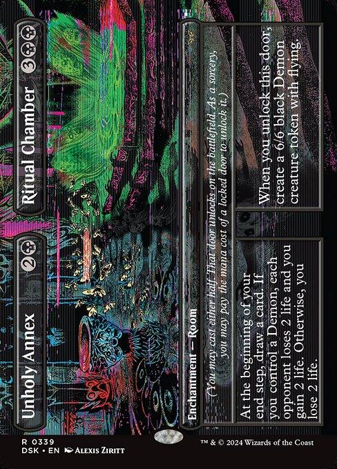 [Foil] DSK 339 Unholy Annex // Ritual Chamber (0339 - Borderless) R