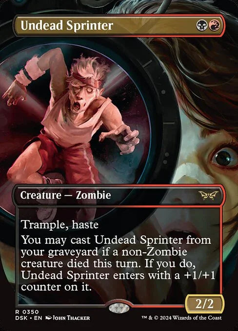 [Foil] DSK 350 Undead Sprinter (0350 - Borderless Mirror Monster) R