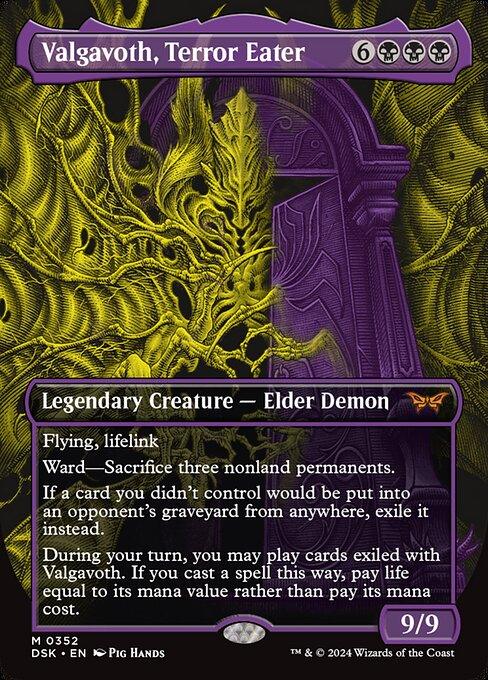 [Foil] DSK 352 Valgavoth, Terror Eater (0352 - Borderless Double Exposure) M