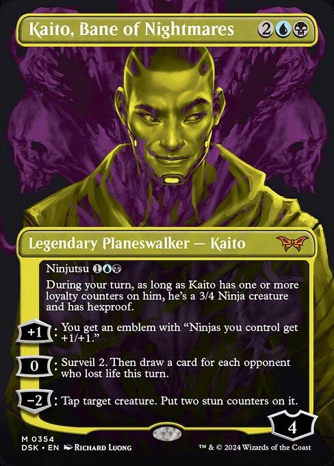 [Foil] DSK 354 Kaito, Bane of Nightmares (0354 - Borderless Double Exposure) M