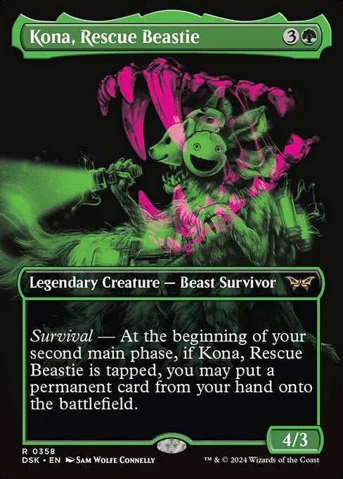 [Foil] DSK 358 Kona, Rescue Beastie (0358 - Borderless Double Exposure) R