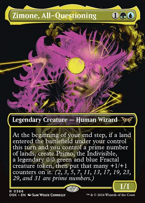 [Foil] DSK 366 Zimone, All-Questioning (0366 - Borderless Double Exposure) R