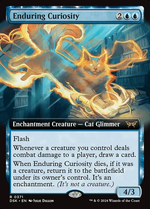 [Foil] DSK 371 Enduring Curiosity (0371 - Extended Art) R