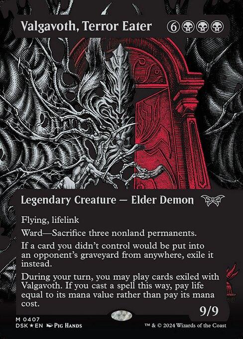 [Foil] DSK 407 Valgavoth, Terror Eater (0407 - Textured Foil Double Exposure) M