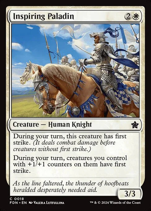 [Foil] FDN 018 Inspiring Paladin C