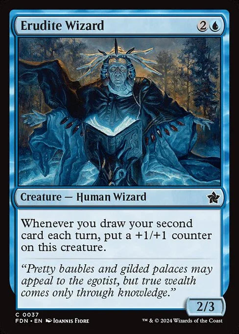[Foil] FDN 037 Erudite Wizard C