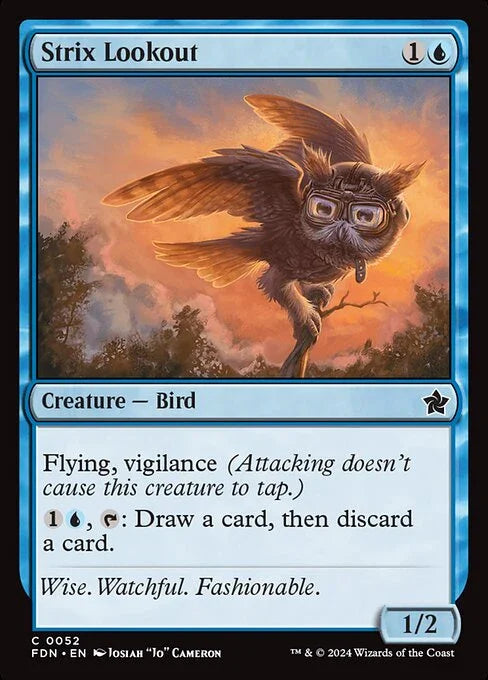 [Foil] FDN 052 Strix Lookout C