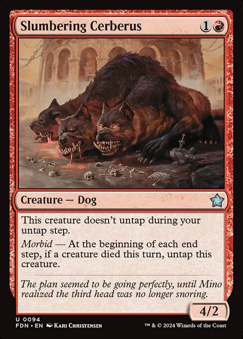 [Foil] FDN 094 Slumbering Cerberus U