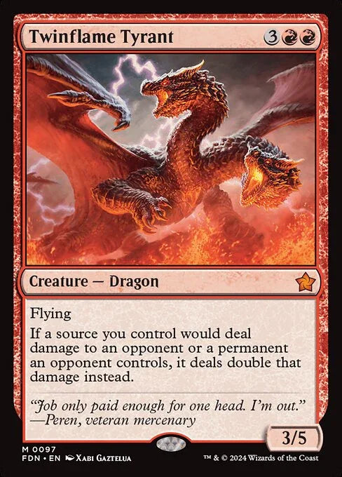 [Foil] FDN 097 Twinflame Tyrant M
