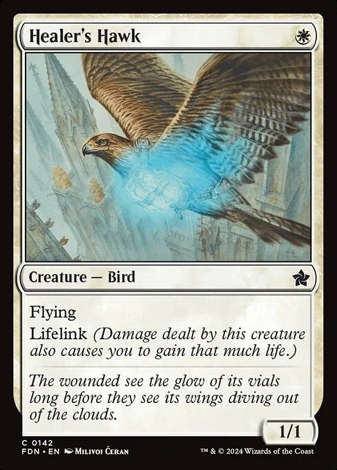 [Foil] FDN 142 Healer's Hawk C