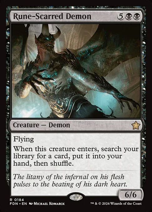 [Foil] FDN 184 Rune-Scarred Demon R