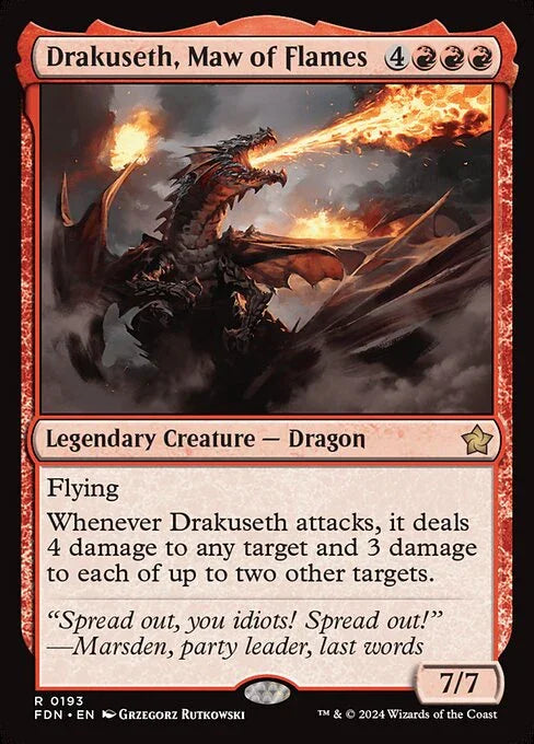 [Foil] FDN 193 Drakuseth, Maw of Flames R