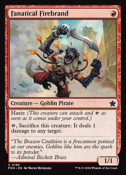 [Foil] FDN 195 Fanatical Firebrand C