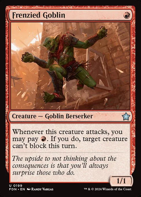 [Foil] FDN 199 Frenzied Goblin U