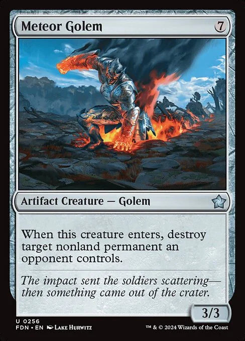 [Foil] FDN 256 Meteor Golem U
