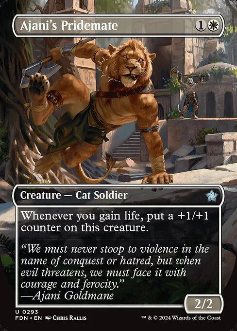 [Foil] FDN 293 Ajani's Pridemate (0293 - Borderless) U