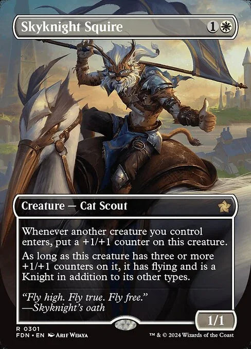 [Foil] FDN 301 Skyknight Squire (0301 - Borderless) R