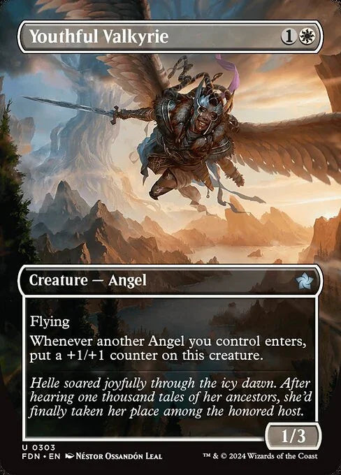 [Foil] FDN 303 Youthful Valkyrie (0303 - Borderless) U