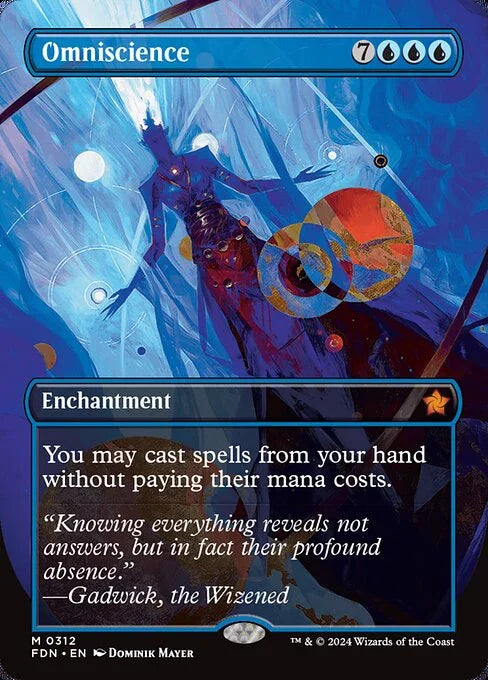 [Foil] FDN 312 Omniscience (0312 - Borderless) M