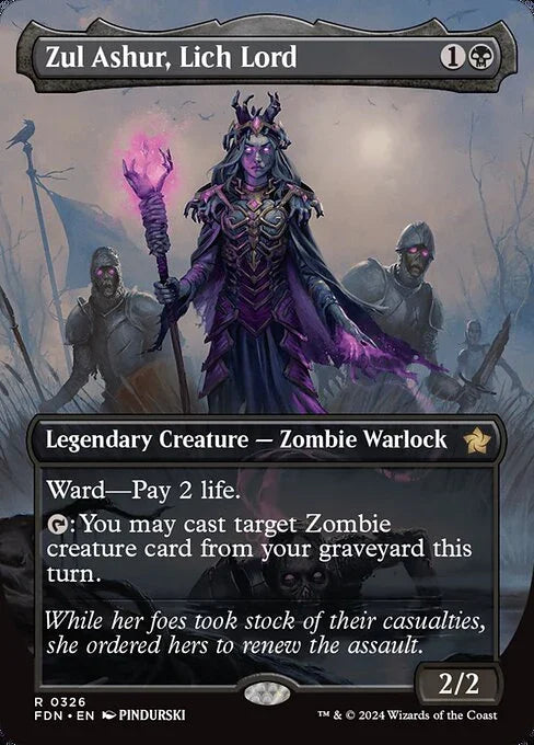[Foil] FDN 326 Zul Ashur, Lich Lord (0326 - Borderless) R