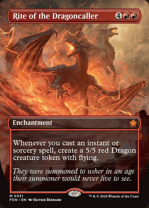 [Foil] FDN 331 Rite of the Dragoncaller (0331 - Borderless) M