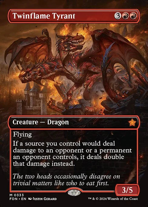 [Foil] FDN 333 Twinflame Tyrant (0333 - Borderless) M