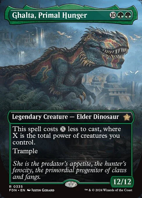 [Foil] FDN 335 Ghalta, Primal Hunger (0335 - Borderless) R