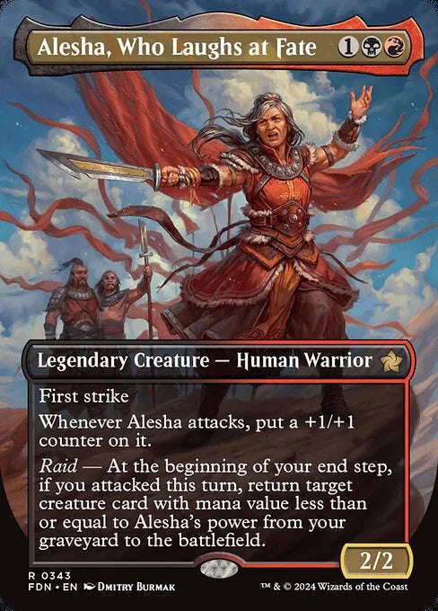 [Foil] FDN 343 Alesha, Who Laughs at Fate (0343 - Borderless) R